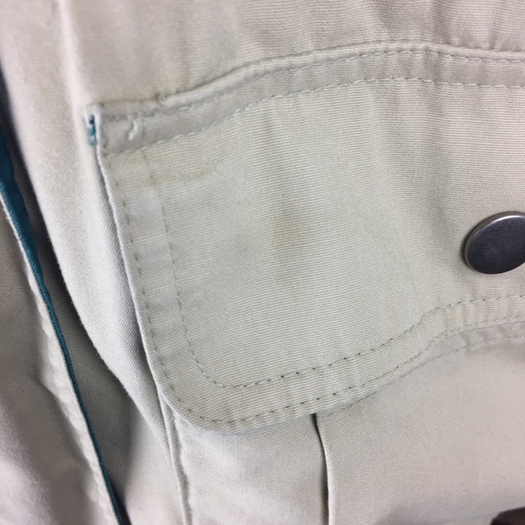 Jacket London Fog Tan & Green Removable Hood Jacket Coat - Picture 14 of 15